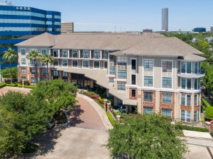 Two Bedroom Apartments in Houston, Texas - Aerial View of Community & Driveway to Building Entrance 